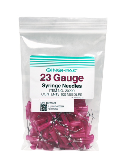 GINGI-PAK 23 Gauge Syringe Needles (100 Needles)