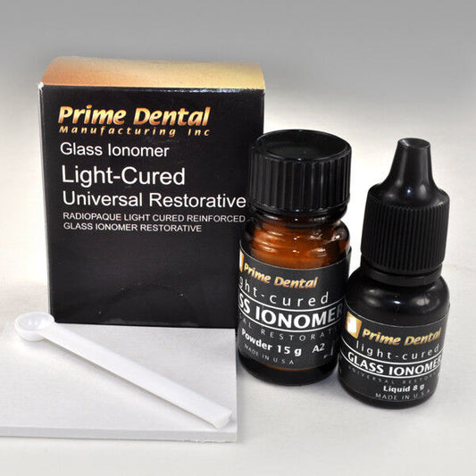 Glass Ionomer light Cured Universal Restorative Cement Kit A2 Prime-Dent