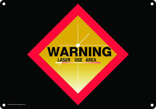 Compliance Training Partners Laser Warning Sign (x3)