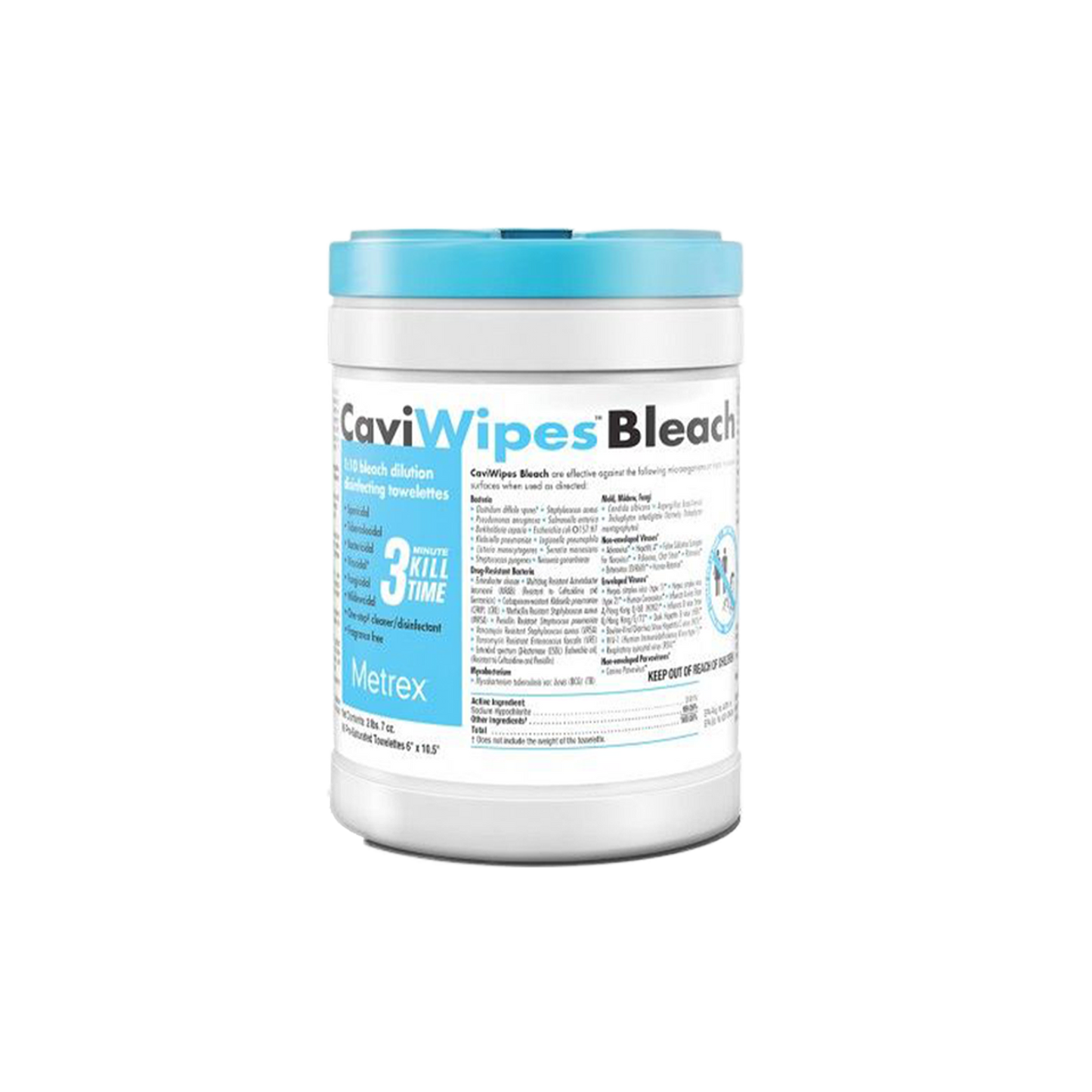 Metrex CaviWipes Bleach (90 Wipes per Canister)