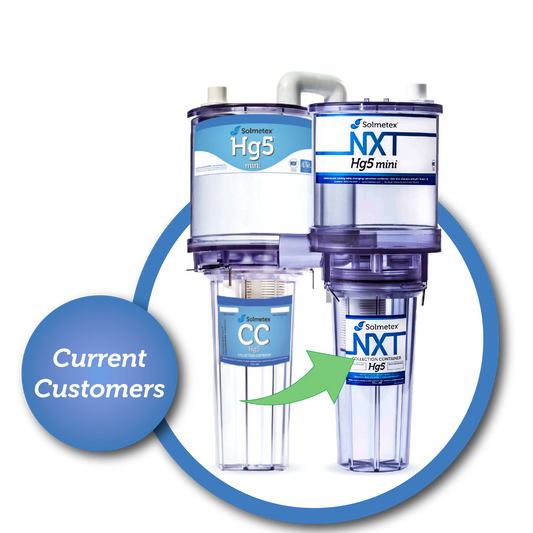 Upgrade to the NXT Hg5 Amalgam Separator from existing your LEGACY Solmetex Amalgam Separator System