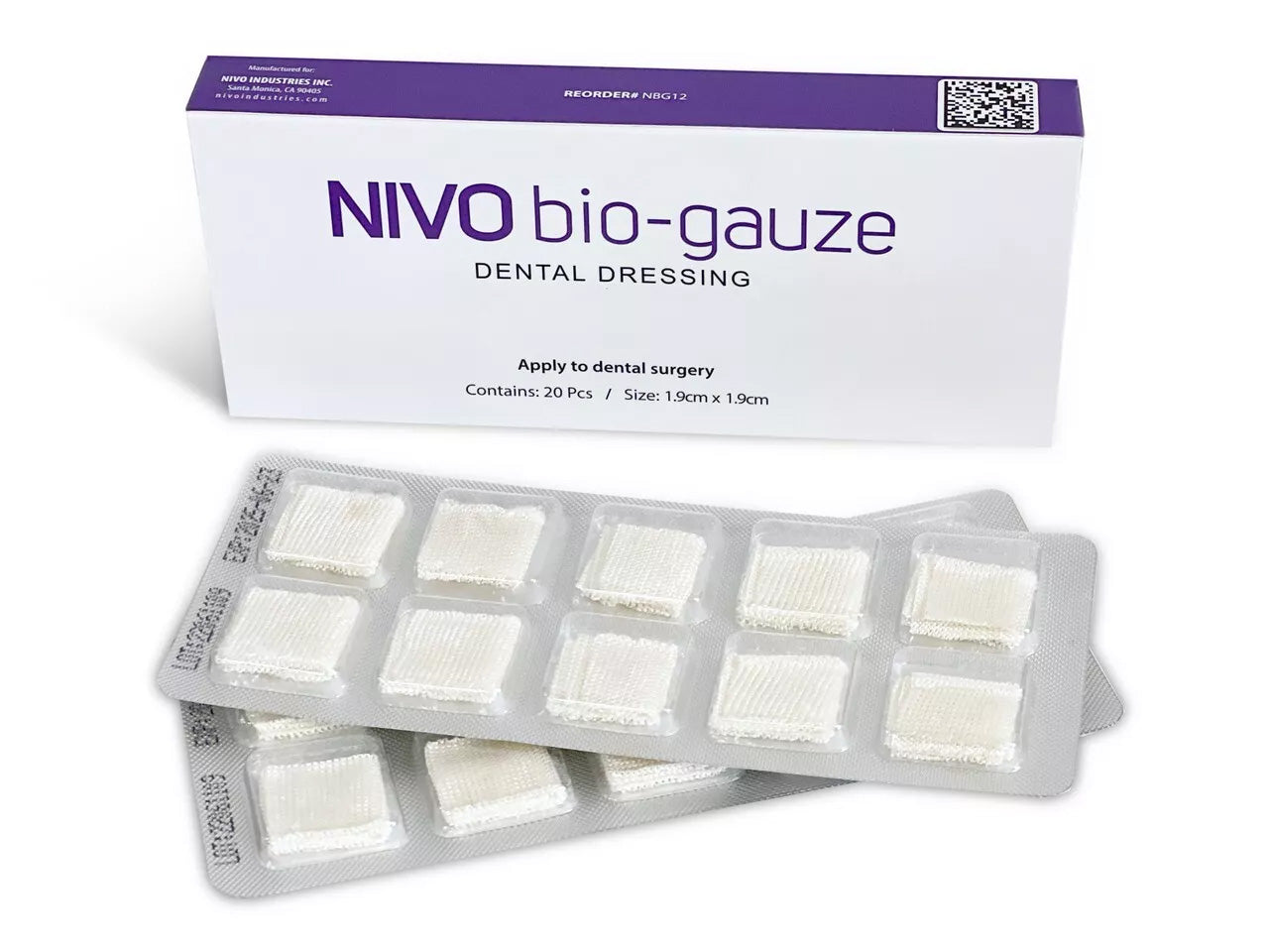 NIVO bio-gauge CMC HEMOSTATIC GAUZE DENTAL DRESSING