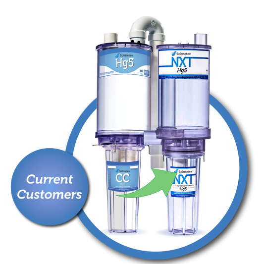 Upgrade to the NXT Hg5 Amalgam Separator from existing your LEGACY Solmetex Amalgam Separator System