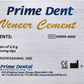 Prime Dental Dental Veneer cement 2.0gm syringes + tips