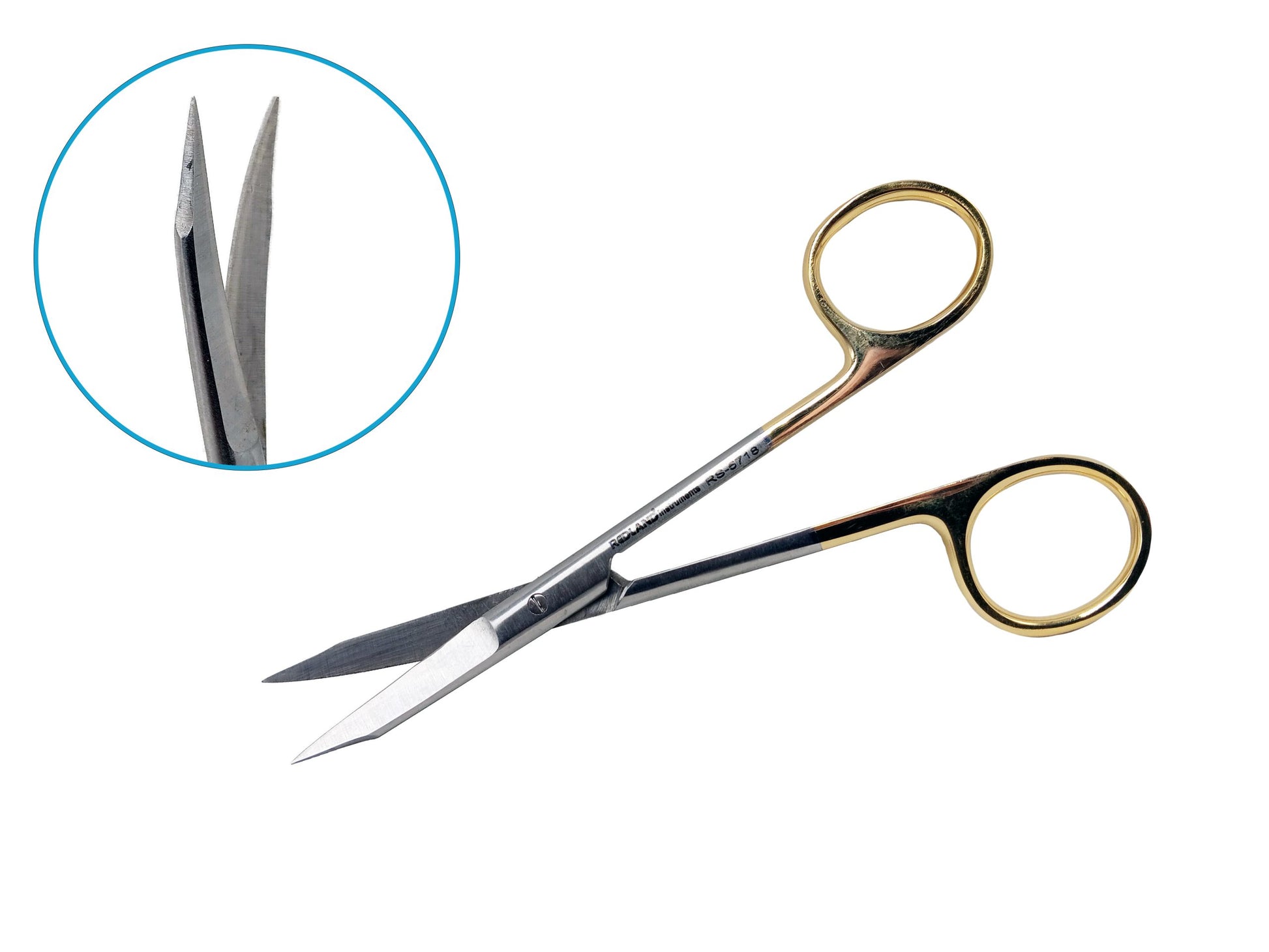 REDLAND Goldman Fox Scissor 13.5cm Curved TC RS-5718 close up