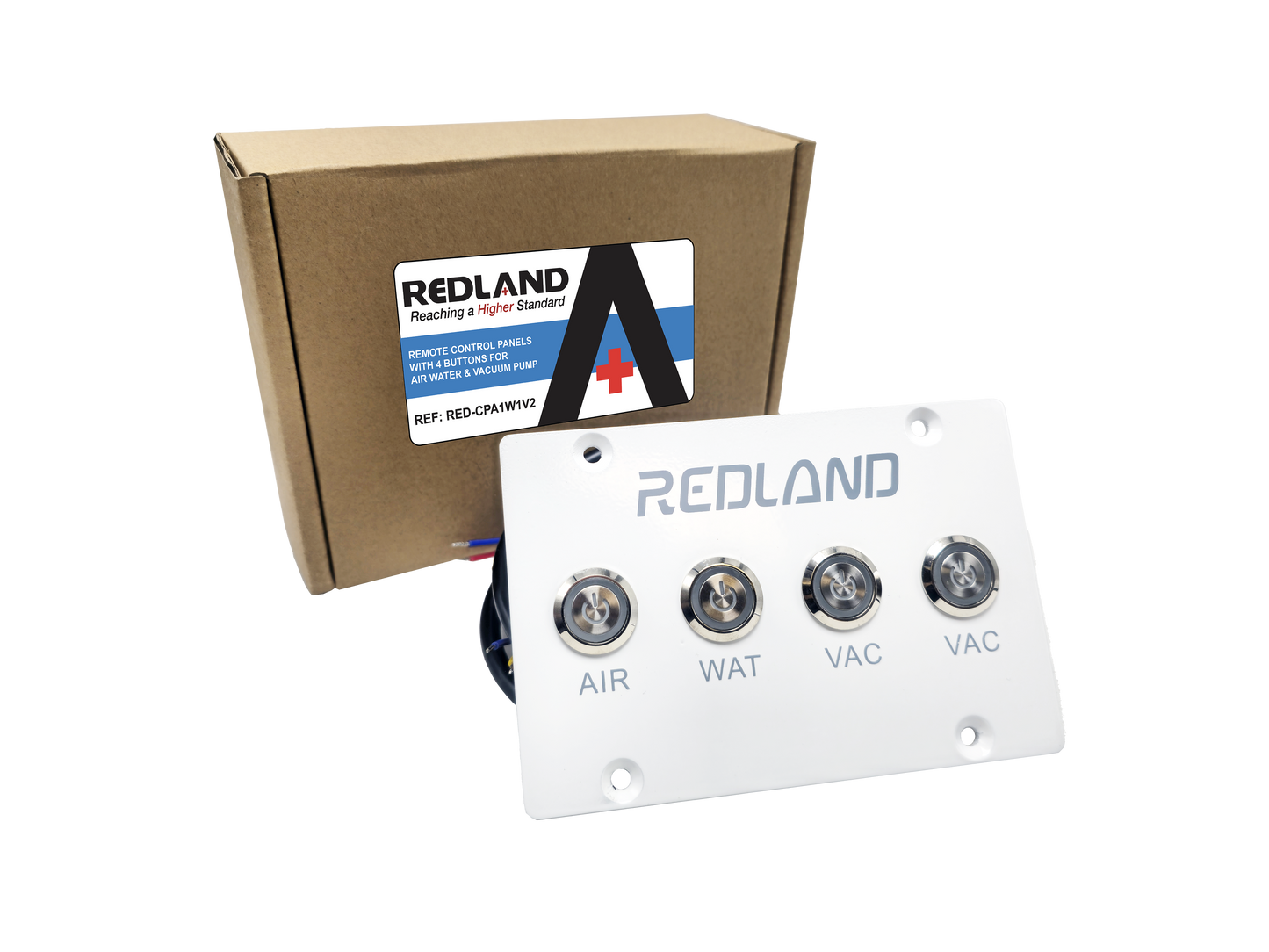REDLAND Remote Control Panels with 4 buttons for AIR WATER & VACUUM PUMP