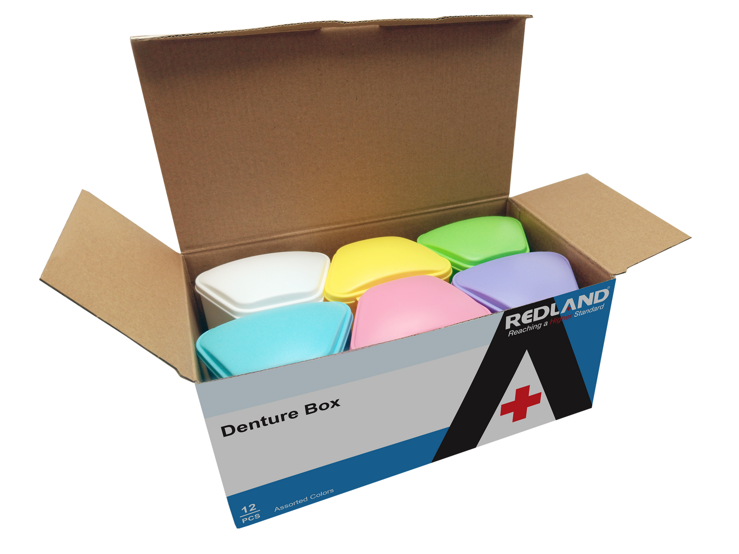 REDLAND Denture Boxes - Assorted Colors (12 pcs)