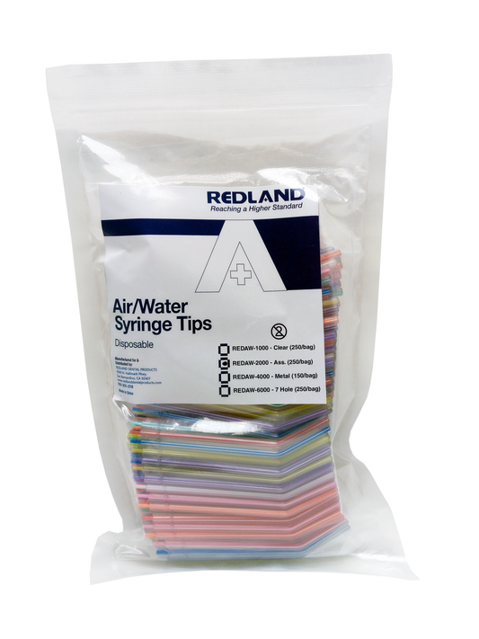 REDLAND Disposable Air/Water 3-Way Syringe Tips (250 Assorted Tips)