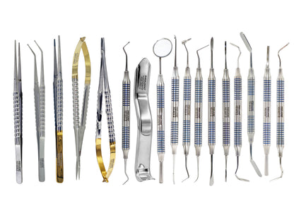 REDLAND Periodontal Micro Surgery Kit Blueline (17 Pcs)