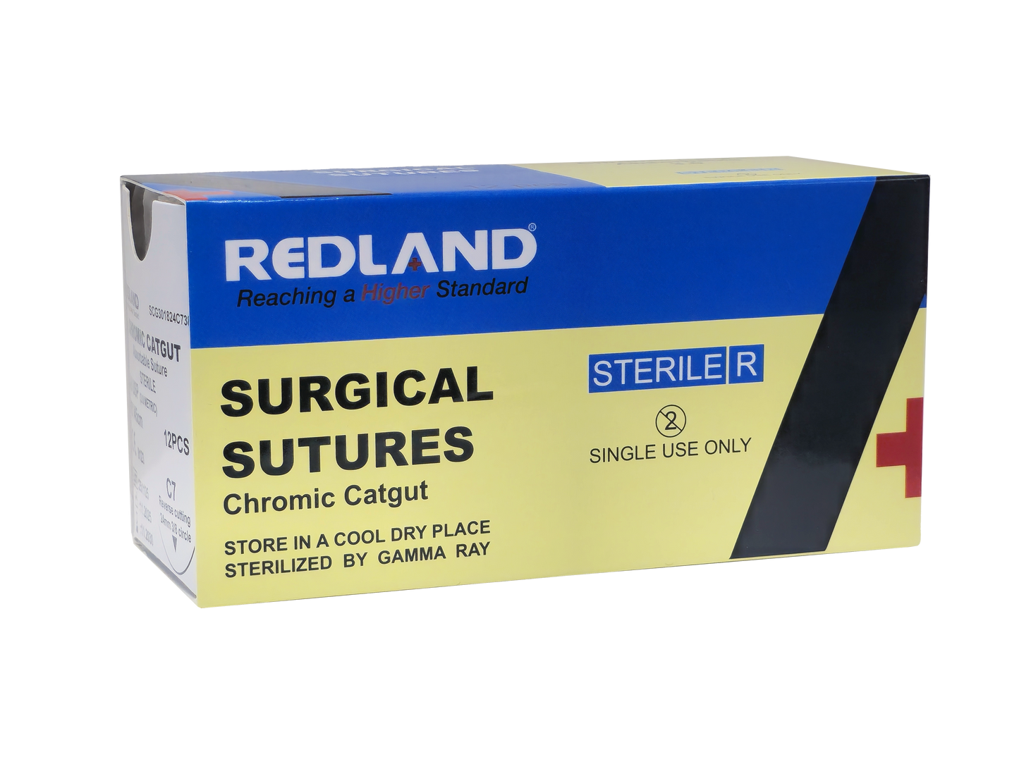 REDLAND Chromic Gut Suture 2-0 C7 24mm Needle 27" (Box of 12)
