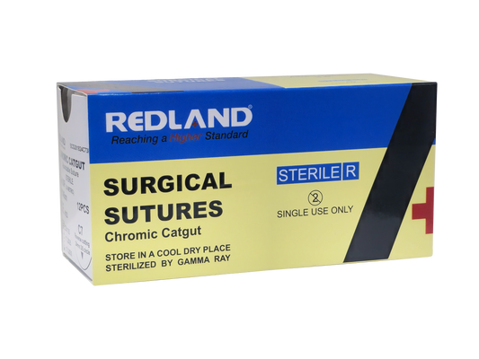 REDLAND Chromic Gut Suture 2-0 C7 24mm Needle 27" (Box of 12)