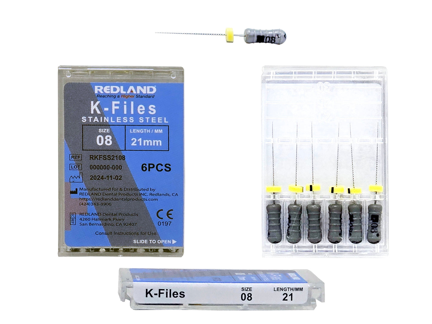 REDLAND K-file - Endodontic Stainless (21mm/25mm/31mm) All Sizes