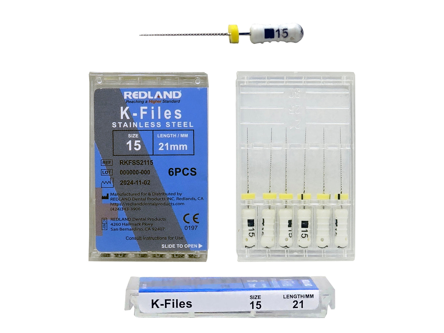 REDLAND K-file - Endodontic Stainless (21mm/25mm/31mm) All Sizes