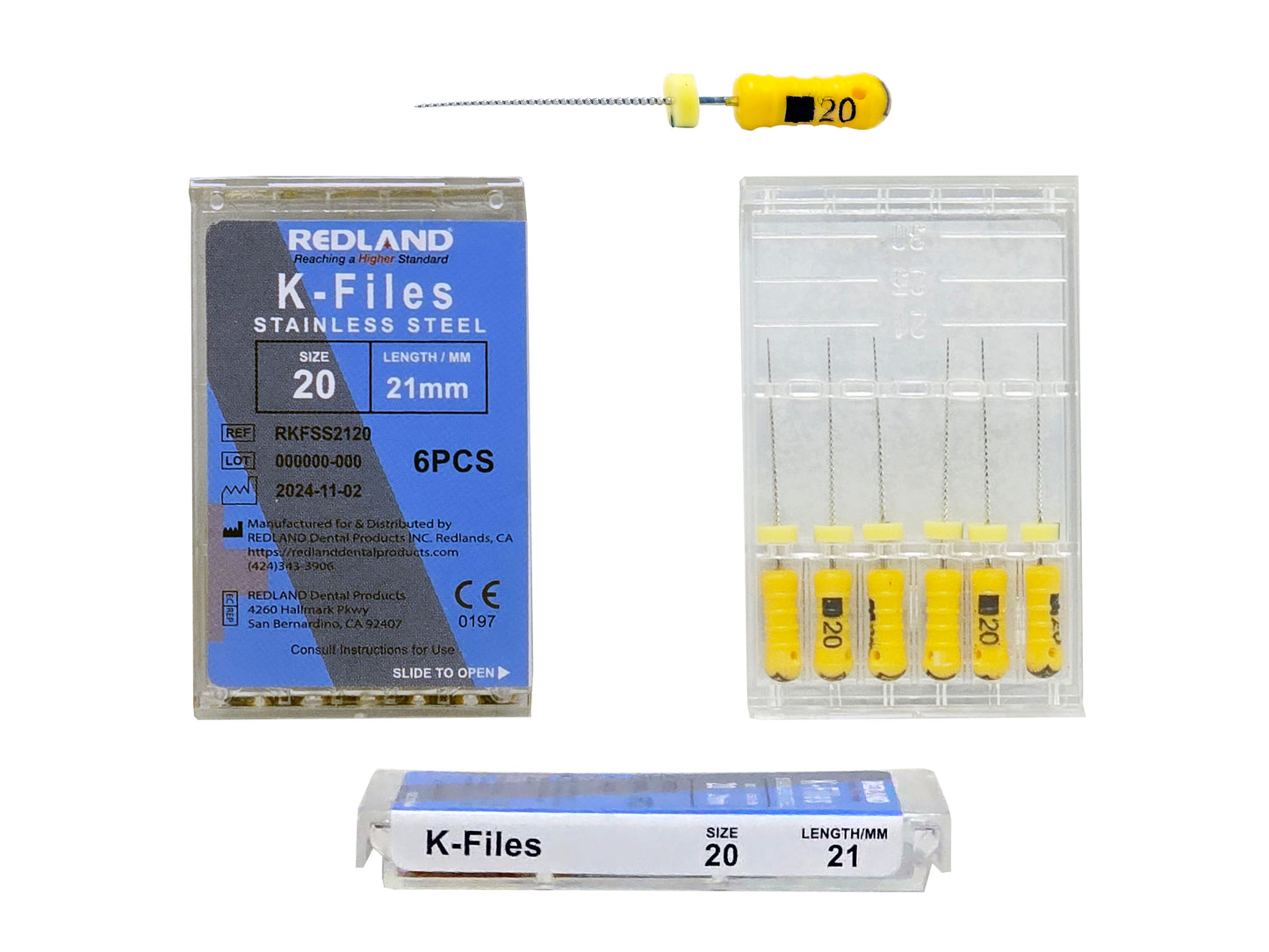 REDLAND K-file - Endodontic Stainless (21mm/25mm/31mm) All Sizes