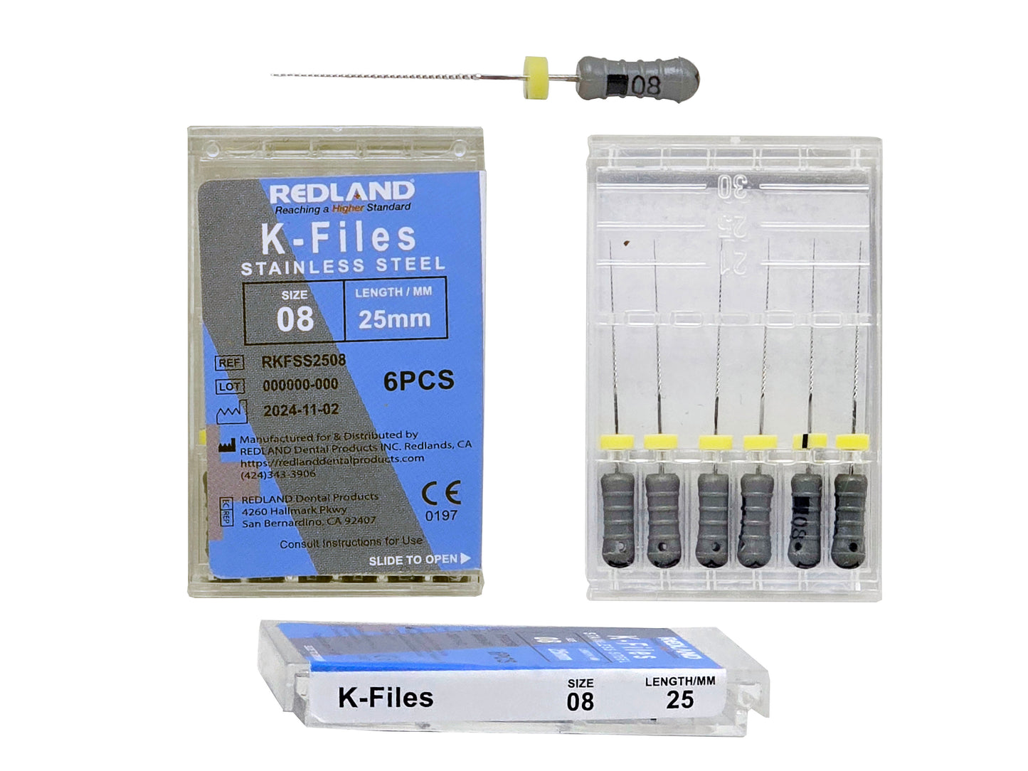 REDLAND K-file - Endodontic Stainless (21mm/25mm/31mm) All Sizes