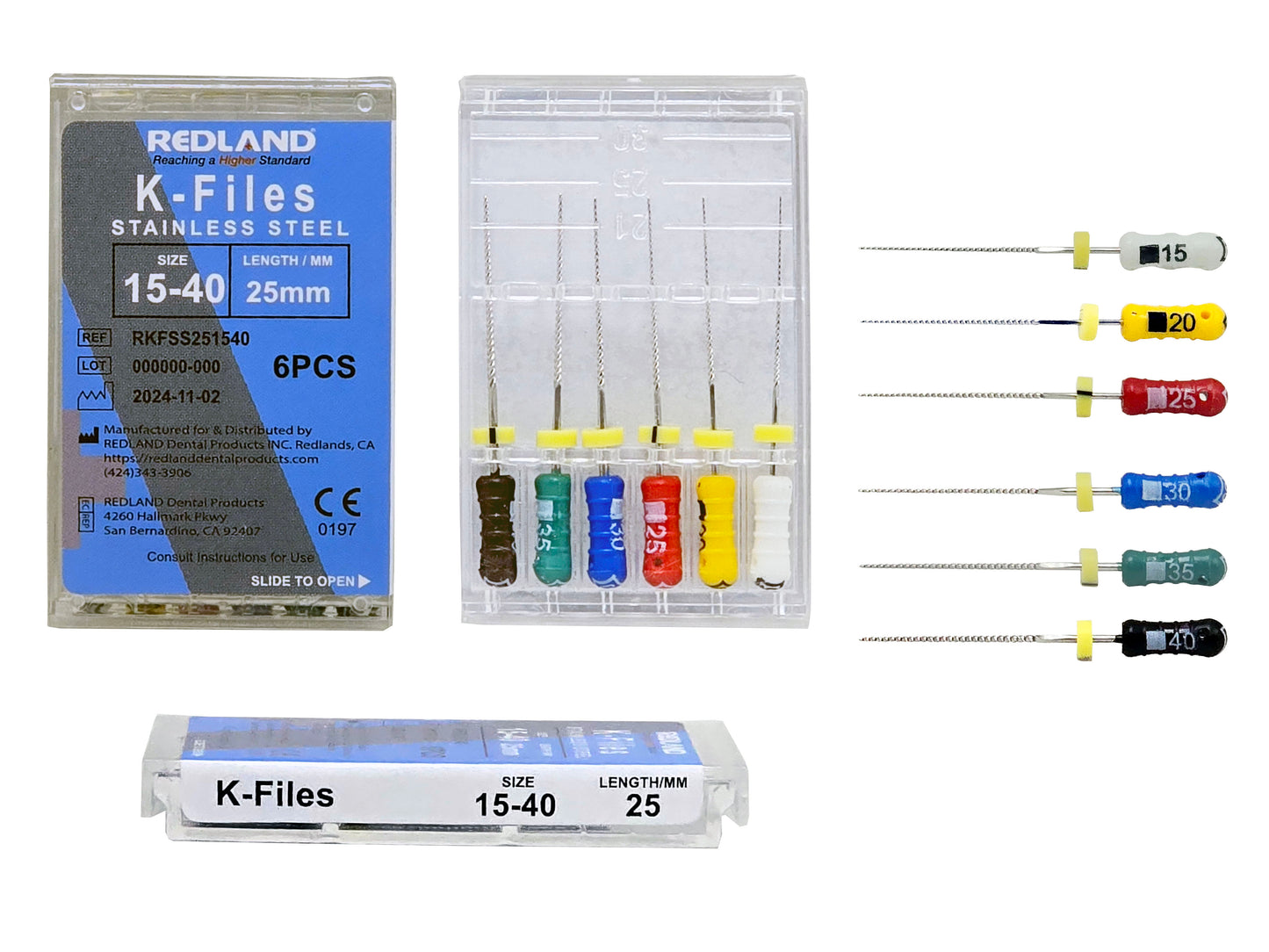 REDLAND K-file - Endodontic Stainless (21mm/25mm/31mm) All Sizes