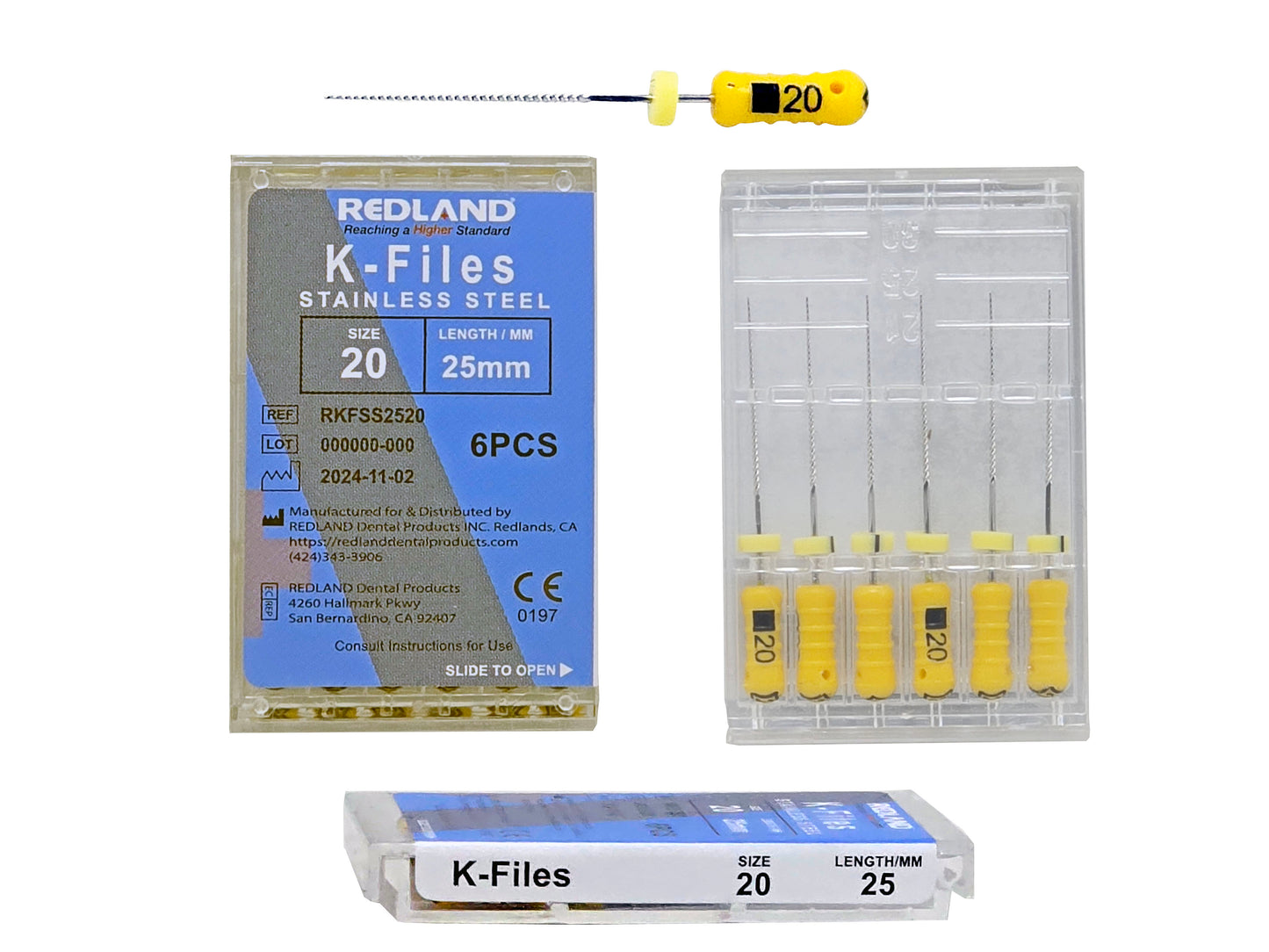 REDLAND K-file - Endodontic Stainless (21mm/25mm/31mm) All Sizes