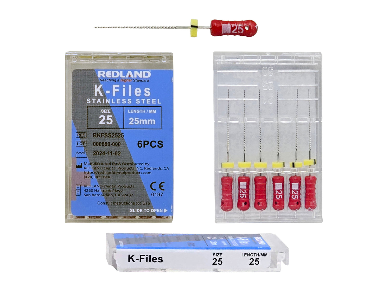 REDLAND K-file - Endodontic Stainless (21mm/25mm/31mm) All Sizes