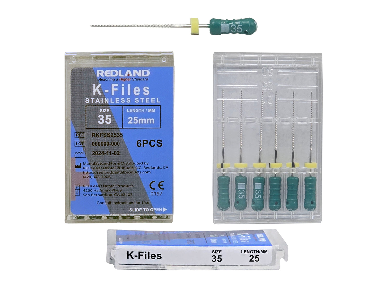 REDLAND K-file - Endodontic Stainless (21mm/25mm/31mm) All Sizes