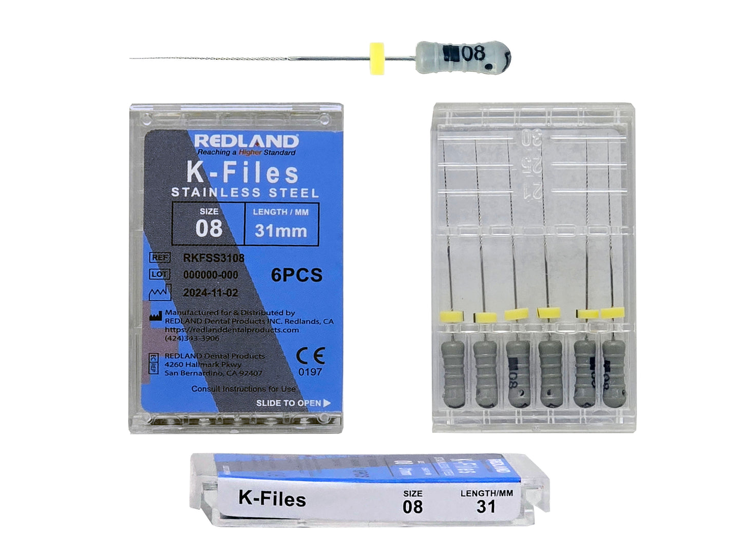 REDLAND K-file - Endodontic Stainless (21mm/25mm/31mm) All Sizes