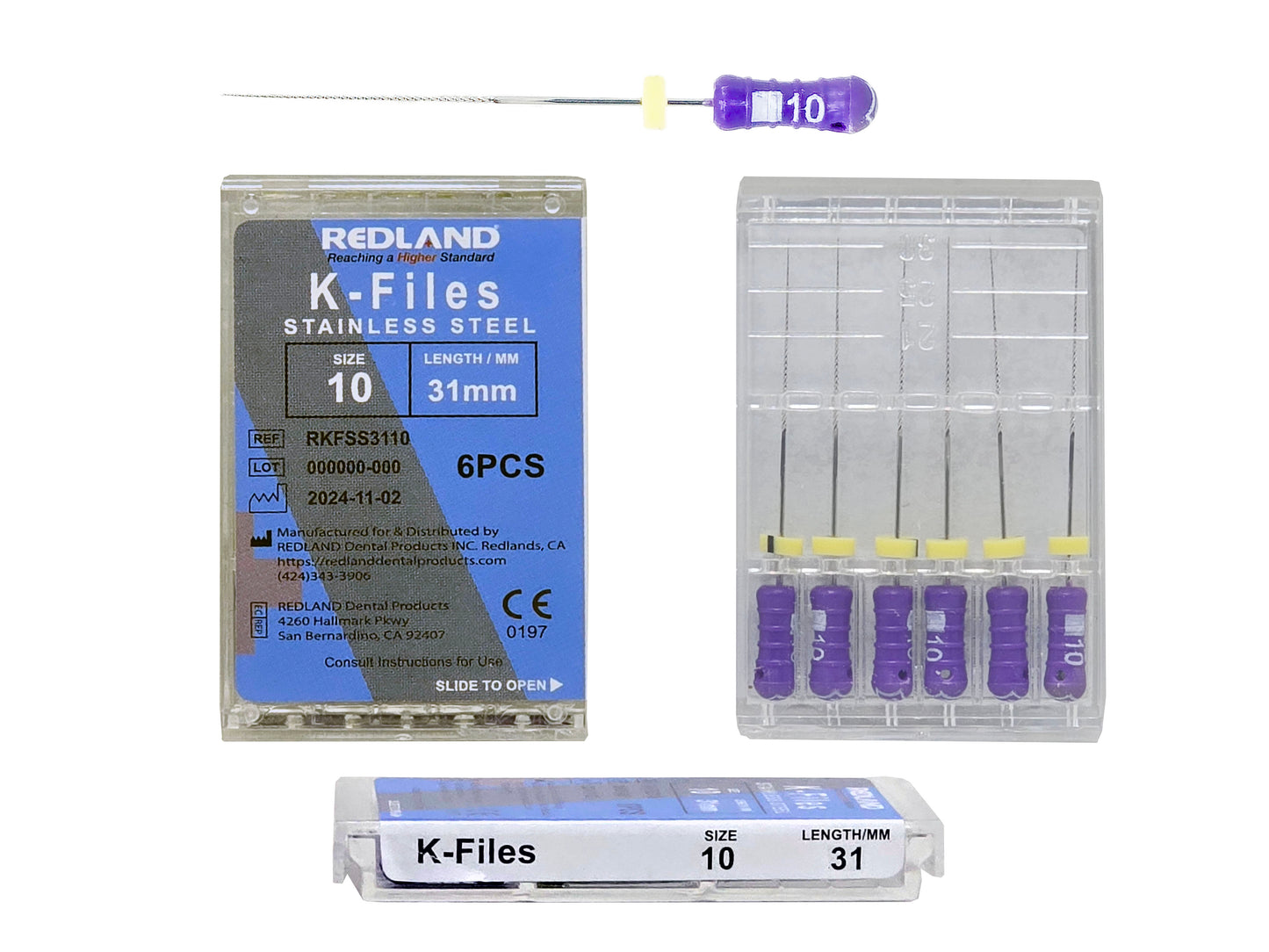 REDLAND K-file - Endodontic Stainless (21mm/25mm/31mm) All Sizes