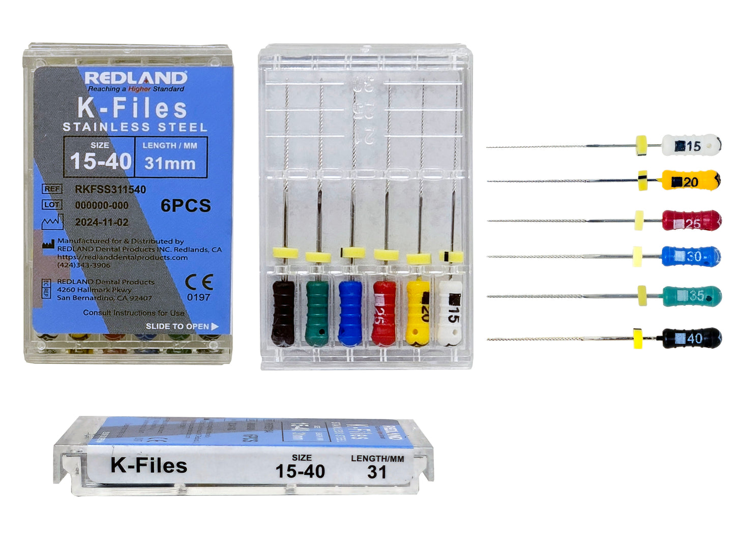 REDLAND K-file - Endodontic Stainless (21mm/25mm/31mm) All Sizes