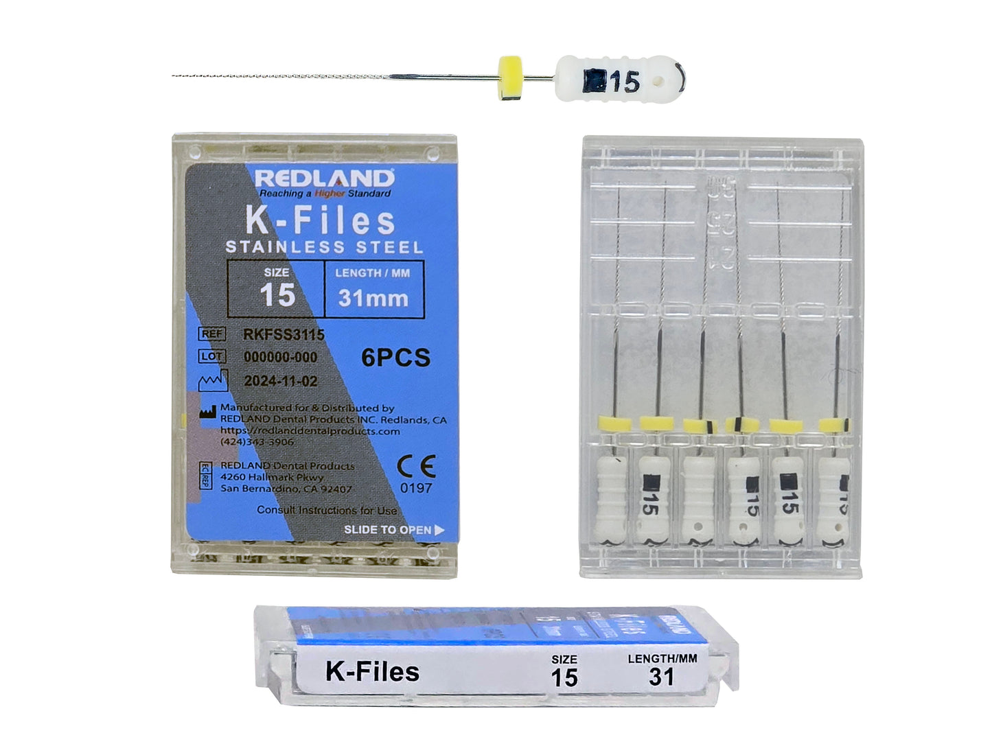 REDLAND K-file - Endodontic Stainless (21mm/25mm/31mm) All Sizes