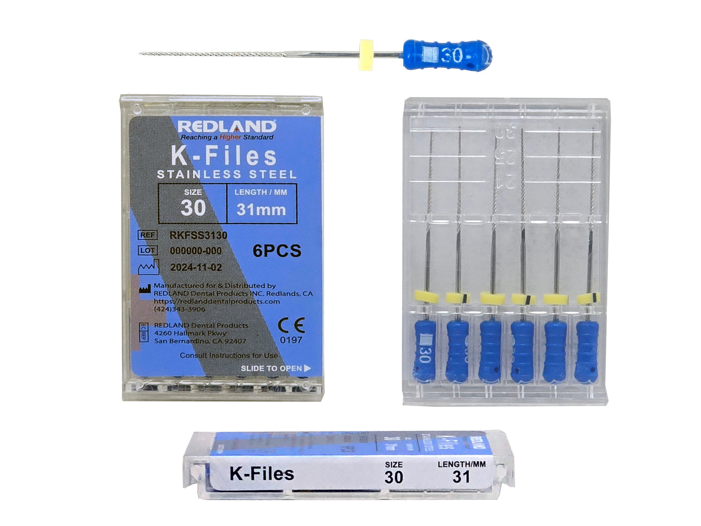 REDLAND K-file - Endodontic Stainless (21mm/25mm/31mm) All Sizes