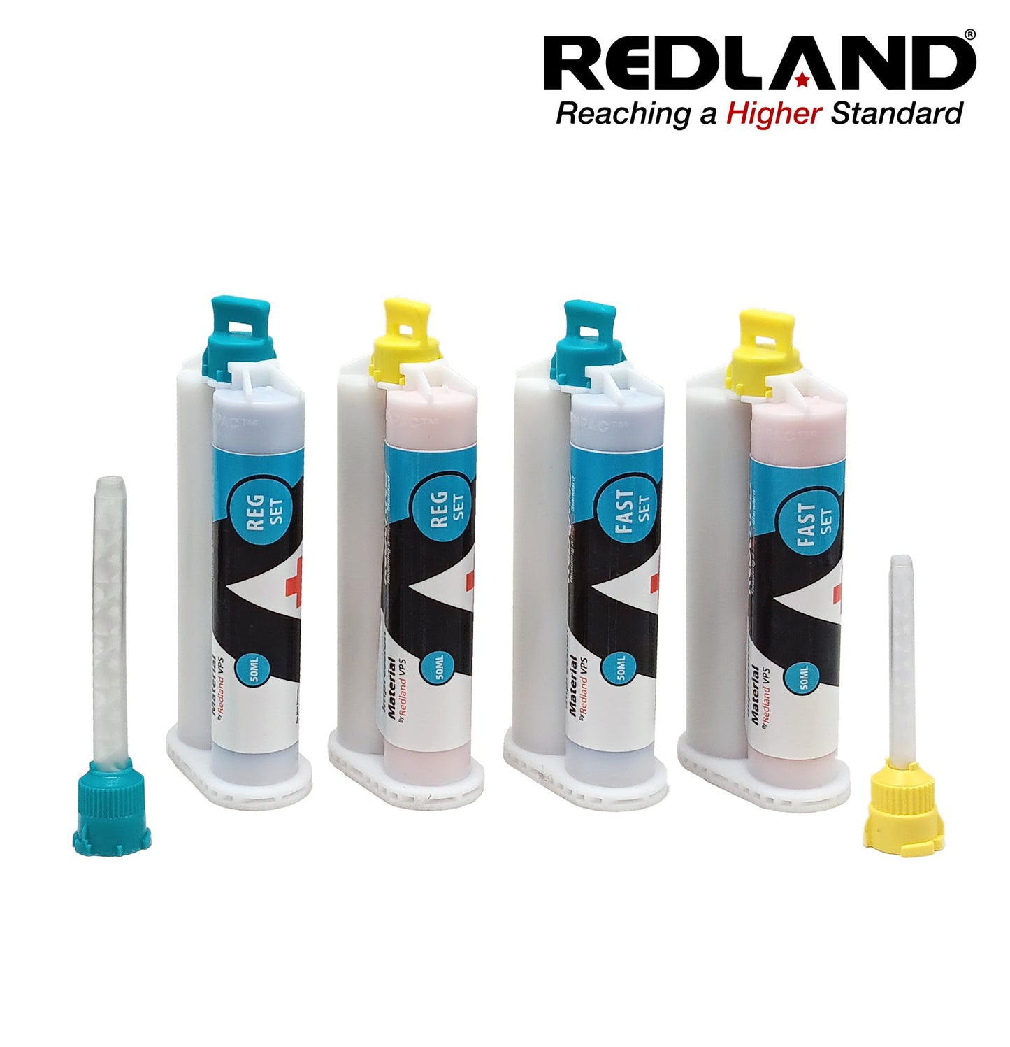 REDLAND VPS Impression Material & Bite Registration Material (4x50mL cartridges)