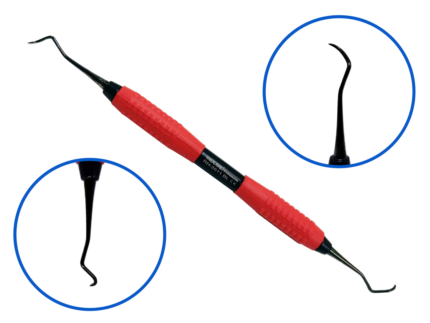 REDLAND Deplaquer/Scaler with Soft Silicon Grip BlackLine
