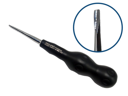 REDLAND Dental Root Elevator DES 4 Seldin (Blackline) w/ergonomic handle & grip