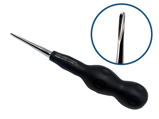 REDLAND Dental Root Elevator DES 4 Seldin (Blackline) w/ergonomic handle & grip