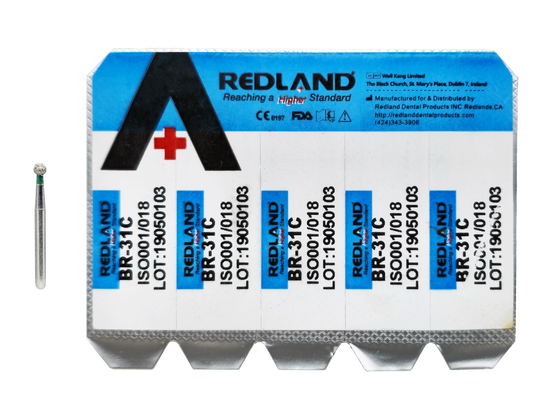 Redland Ball Round Type Diamond Bur Multiple Sizes (25 Pcs)