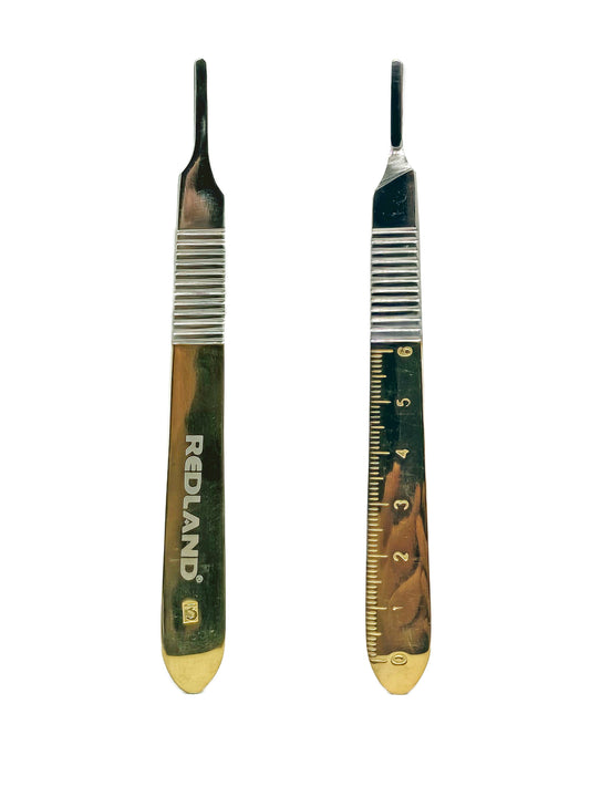 REDLAND Scalpel handle #3.  12cm. With scale