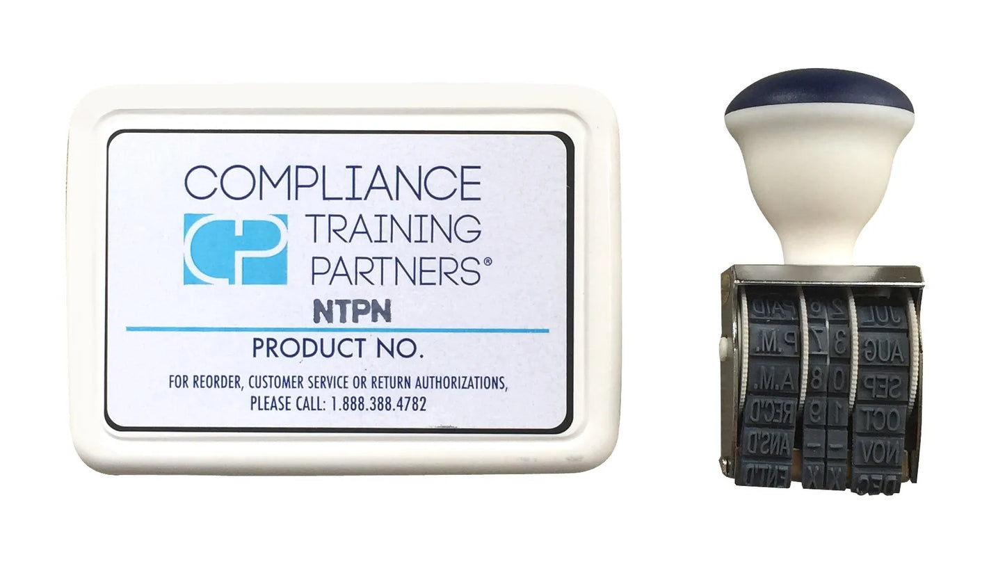 Compliance Training Partners Sterilization Pouch Stamp and Pad