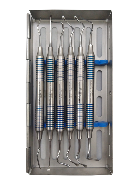 REDLAND Implant Dental Periodontal Microsurgery Vista 1 Tunneling Kit 6pc-blue Titanium