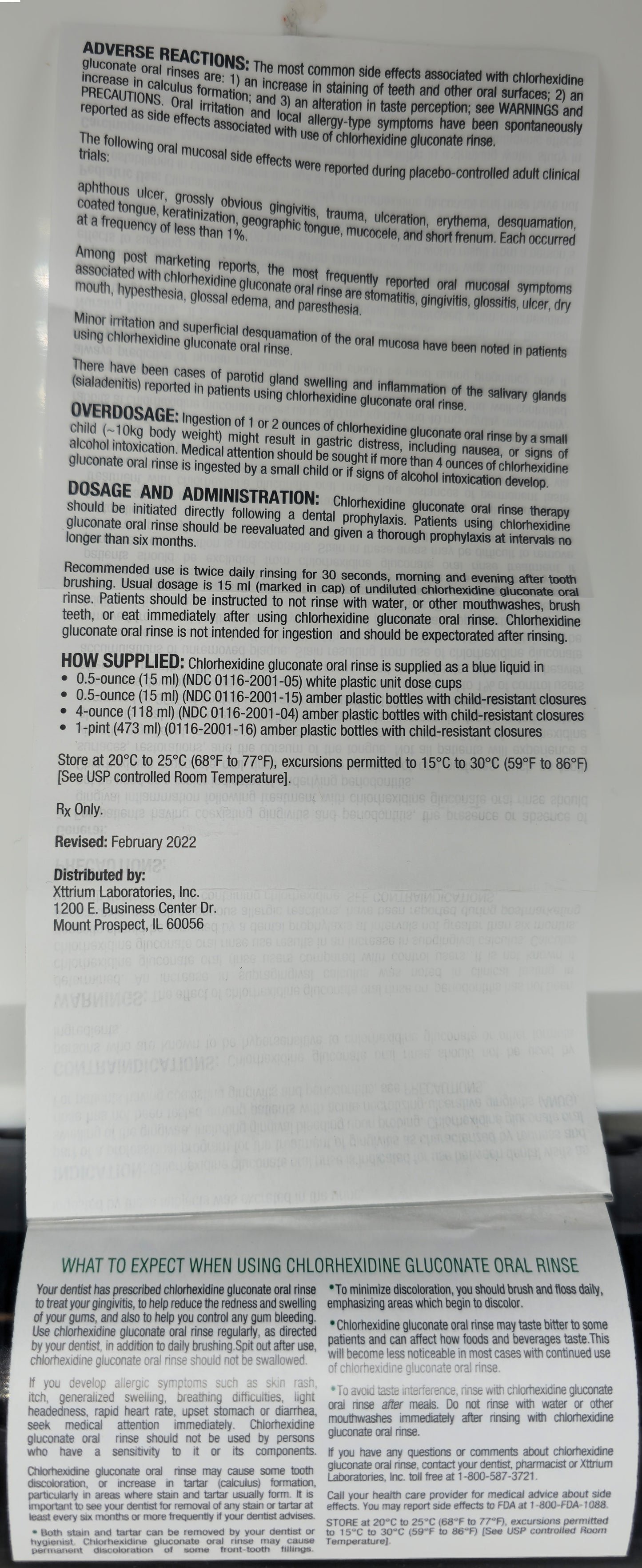 Xttrium Laboratories - Chlorhexidine Gluconate .12% Oral Rinse