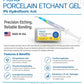 Hexa Porcelain Etchant Gel - 9% Hydrofluoric Acid - 4 x 1.5 mL Syringes + 8 Pre-Bent Tips