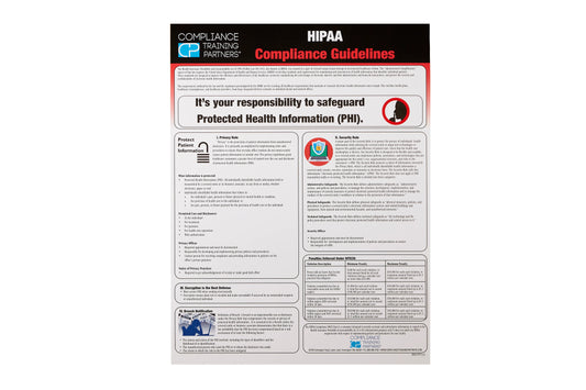 Compliance Training Partners HIPAA Compliance Wall Chart (x2)