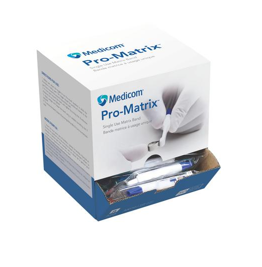 Medicom Dental Blue Pro-Matrix Single Use Matrix Band Wide 6 mm 50/Pk ...