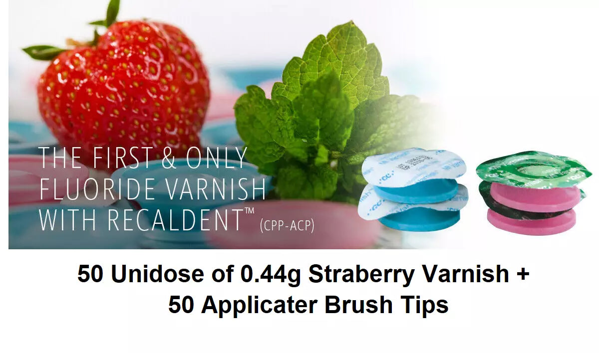 GC MI Varnish® Bioavailable Calcium Varnish Fresh Mint/Strawberry 0.44g Unidose