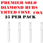 Premier Dental SOLO Premium Diamond Burs Inverted Cone Coarse 805016C 25pcs