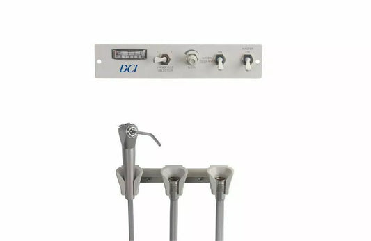 DCI Dental Panel Flush Mount Manual Control Delivery Unit 2 Handpiece & Syringe