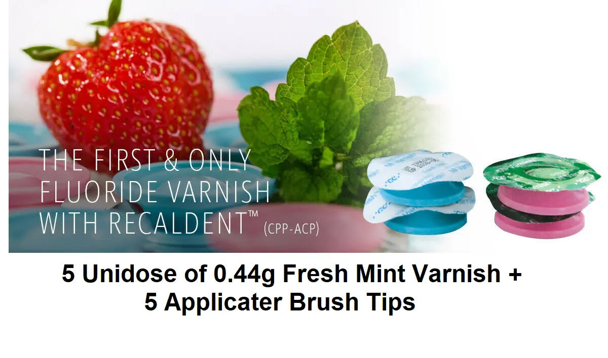 GC MI Varnish® Bioavailable Calcium Varnish Fresh Mint/Strawberry 0.44g Unidose