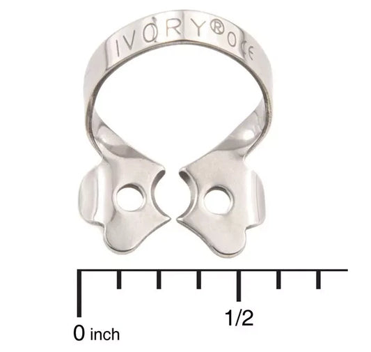 Ivory® Rubber Dams Clamps Stainless Steel by Kulzer All Sizes