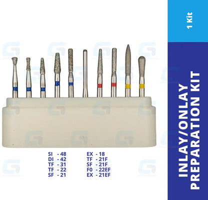 Redland Dental Diamond Bur FG-4104 Inlay & Onlay Preparation Kit 10pcs/Kit