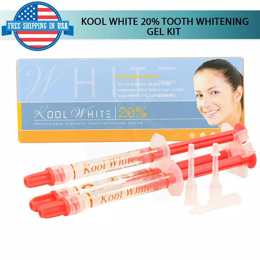 PacDent Dental Kool White 10%, 15%, 20% Teeth Whitening Gel 1.2ml Syringes