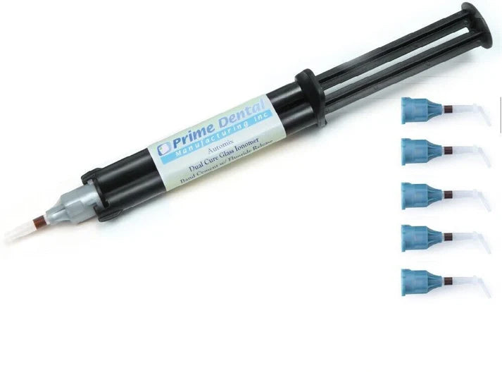 Prime Dental Automix Dual Cure Glass Ionomer Band Cement 10gm Syringes