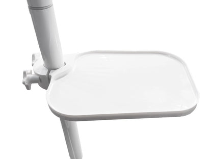 TPC type Post Mounted Utility Pole Post Tray Shelf Table White