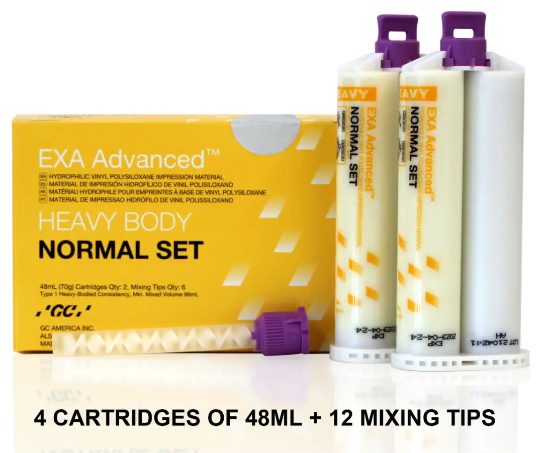 EXA Advanced™ Heavy Body Normal / Fast Set Impression Material 48mL + Tips by GC